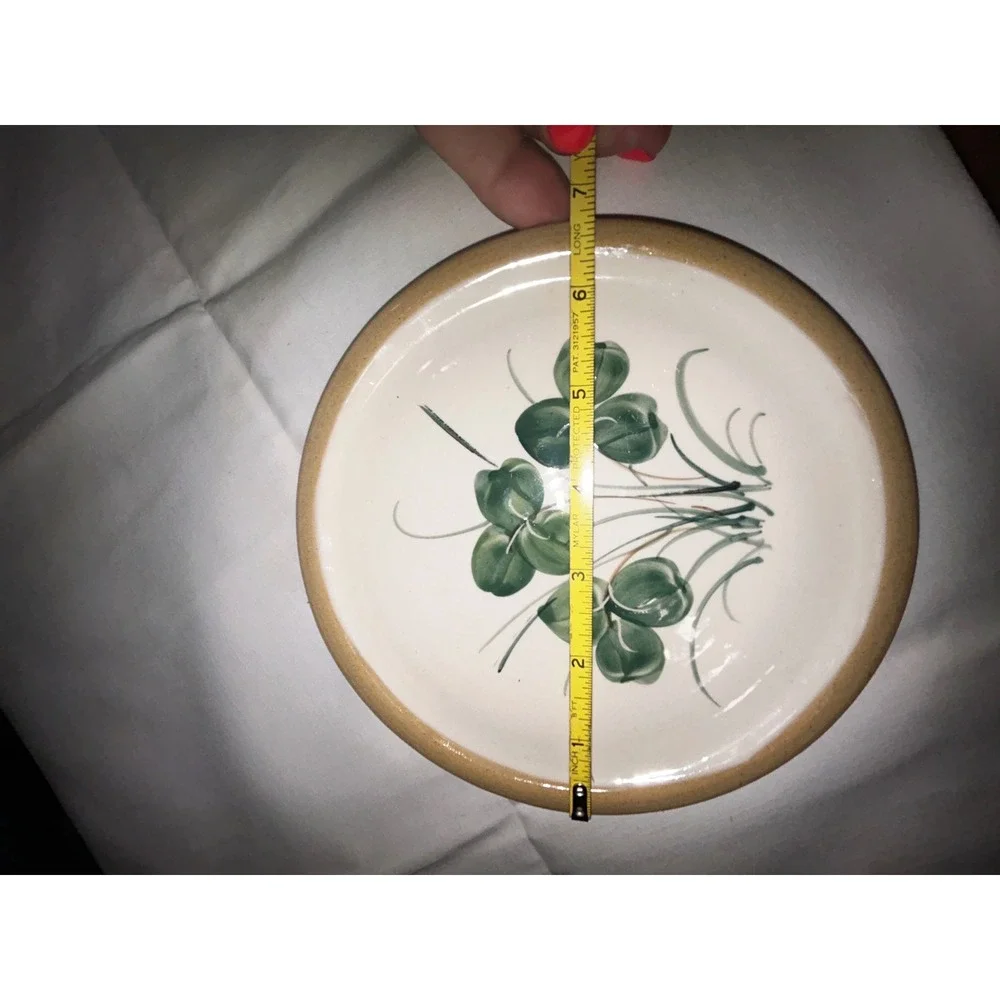 O'Neill Bunratty Hand Painted Shamrock Pottery Plate 6.5